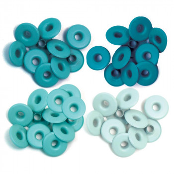 Люверси We R Memory Keepers Eyelets Wide Aqua 40/Pkg