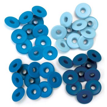Люверси We R Memory Keepers Eyelets Wide Blue 40/Pkg
