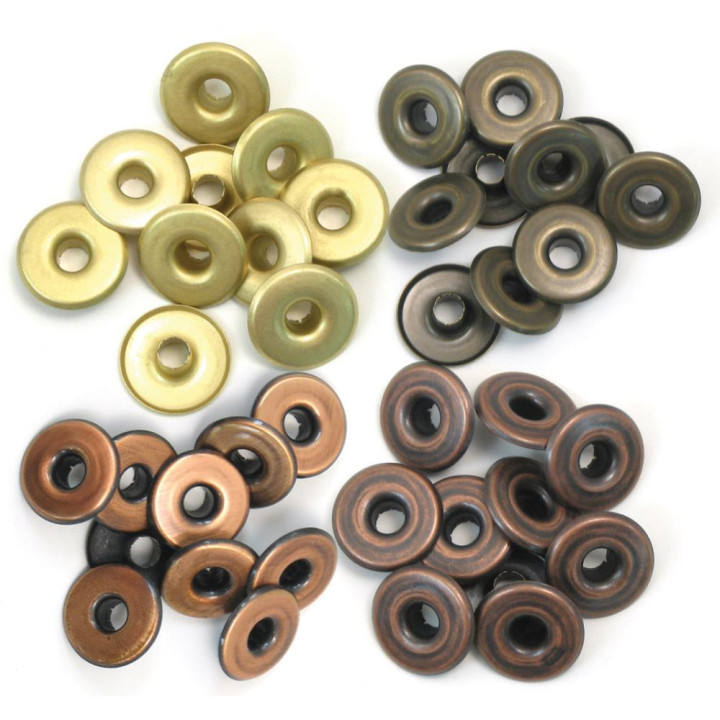 Люверси We R Memory Keepers Eyelets Wide Warm Metal 40/Pkg