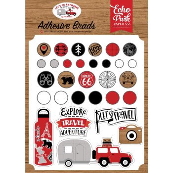 Брадси Echo Park Let's Go Anywhere, 25/Pkg + 6Chipboard