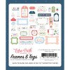 Висічки Echo Park Frames & Tags Little Dreamer Girl 33/Pkg