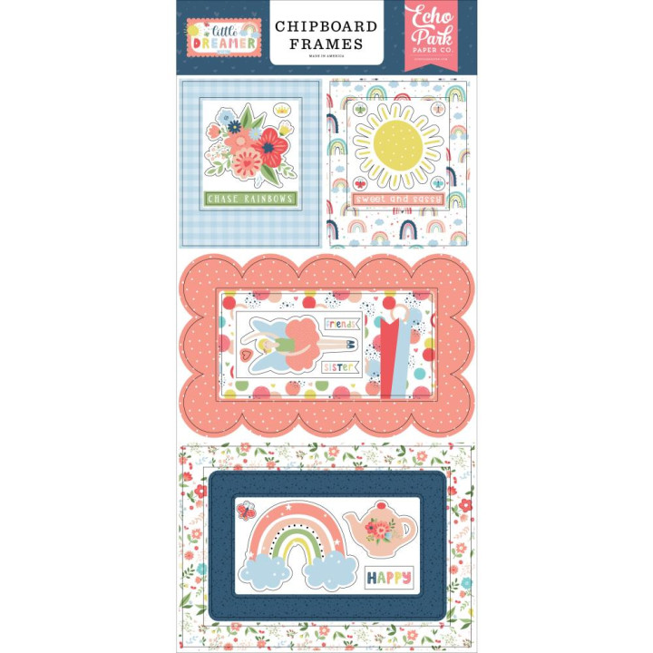  Наліпки з чіпборду Echo Park Little Dreamer Girl Frames 15*33см