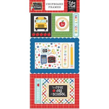 Наліпки з чіпборду Echo Park I Love School Frames 15*33см