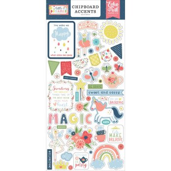  Наліпки з чіпборду Echo Park Little Dreamer Girl Accents 15*33см
