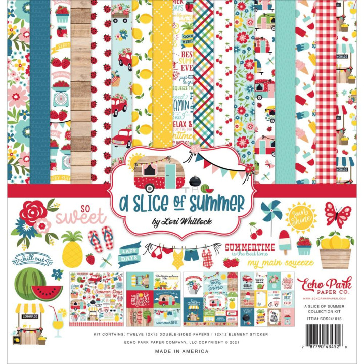 Набір паперу 30*30см Echo Park A Slice Of Summer 12/Pkg