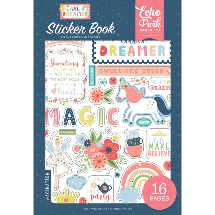 Наліпки Echo Park Little Dreamer Girl Sticker Book 16/Pkg