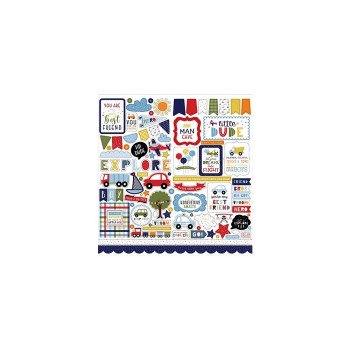 Наліпки Echo Park Little Dreamer Boy Cardstock Stickers Elements 30*30см