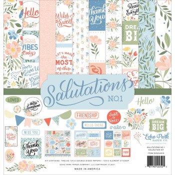 Набір паперу 30*30см Echo Park Salutations No. 1 12/Pkg