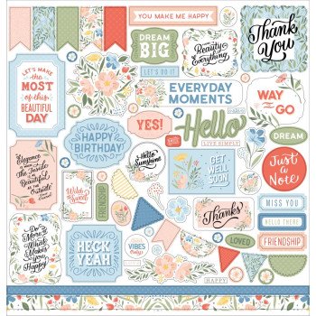 Наліпки Echo Park Salutations No. 1 Cardstock Stickers Elements 30*30см