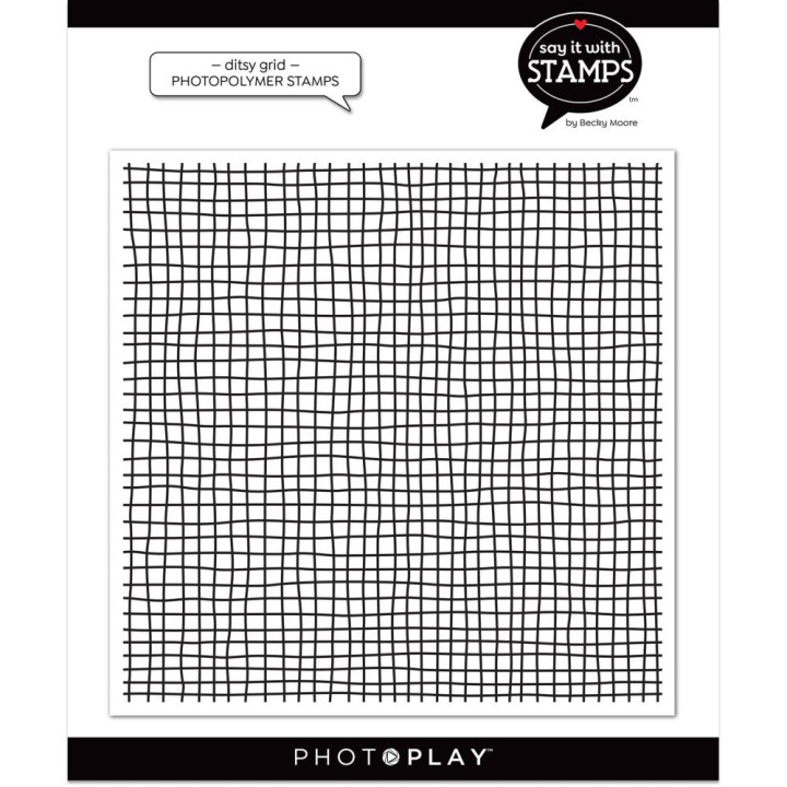 Штампи PhotoPlay Say It With Ditsy Grid Background