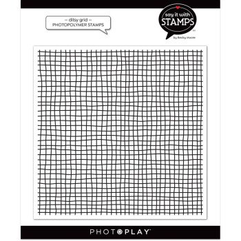 Штампи PhotoPlay Say It With Ditsy Grid Background