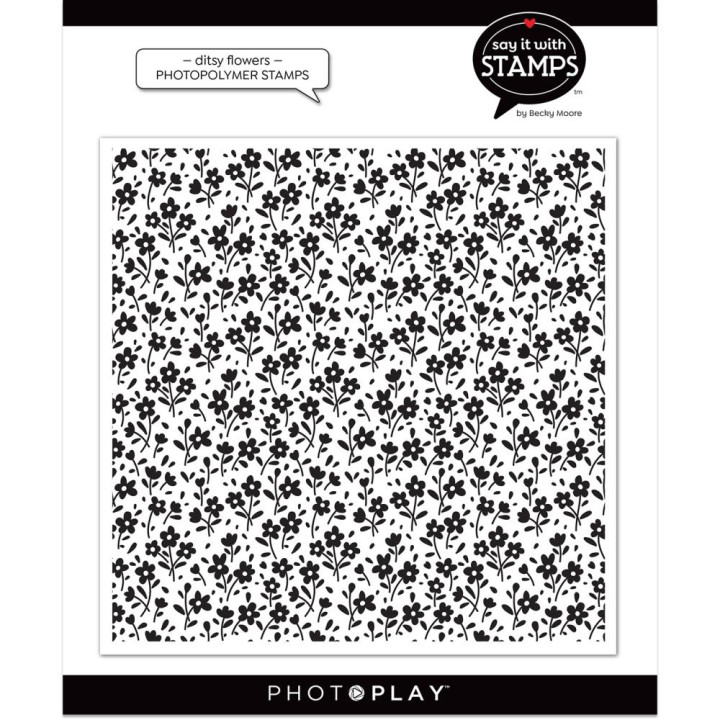 Штампи PhotoPlay Say It With Ditsy Flowers Background