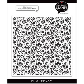 Штампи PhotoPlay Say It With Ditsy Flowers Background