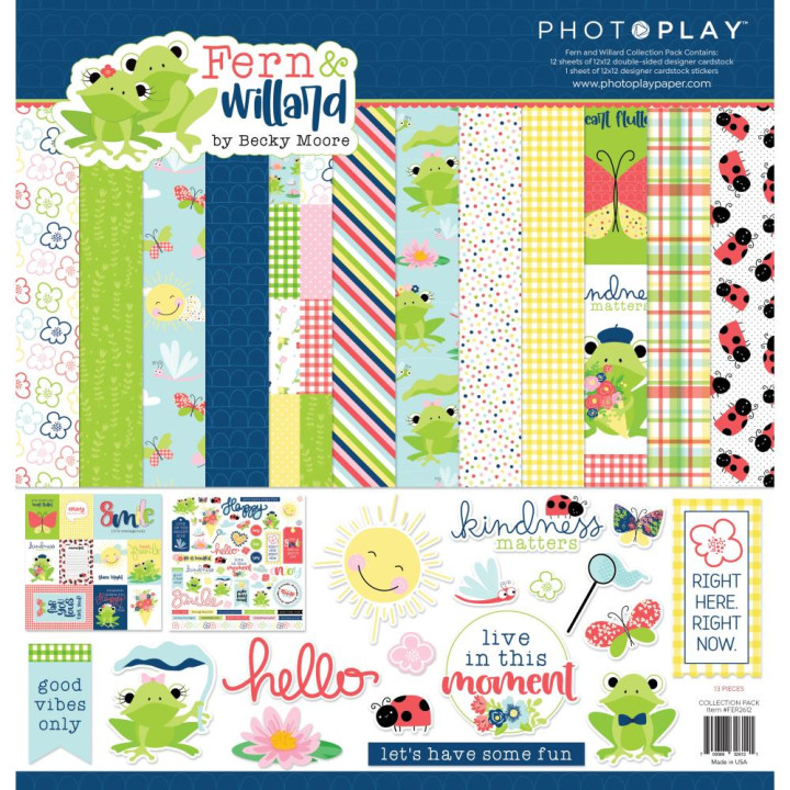 Набір паперу 30*30см PhotoPlay Fern & Willard 12/Pkg