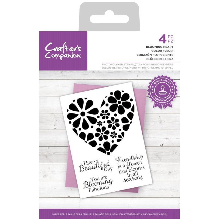 Штампи Crafter's Companion Abstract Blooming Heart