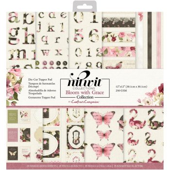 Висічки Crafter's Companion Nitwits Die-Cut Topper Pad Bloom With Grace