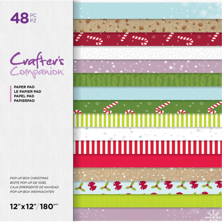Набір паперу 30*30см Crafter's Companion Pop-Up Box Christmas 48/Pkg