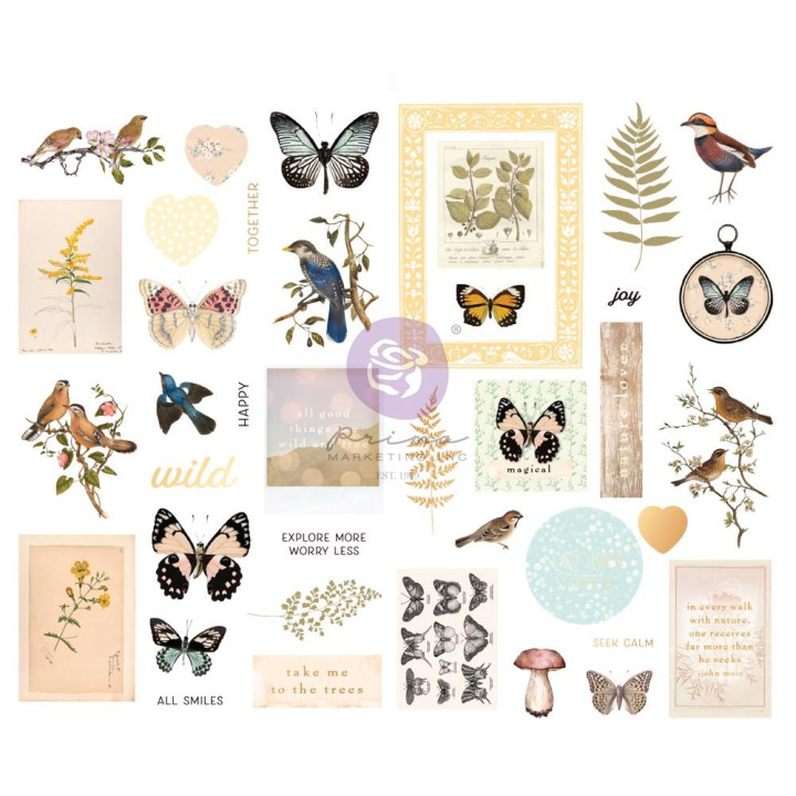  Наліпки з чіпборду Prima Nature Lover Chipboard Stickers 39/Pkg