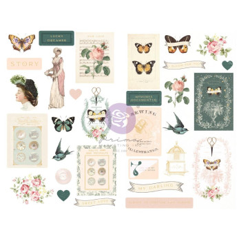  Наліпки з чіпборду Prima My Sweet By Frank Garcia Chipboard Stickers 31/Pkg
