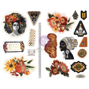  Наліпки з чіпборду Prima Diamond Chipboard Stickers 18/Pkg