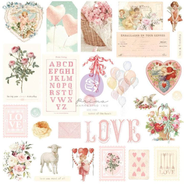 Висічки Prima Magic Love By Frank Garcia Cardstock Ephemera 29/Pkg