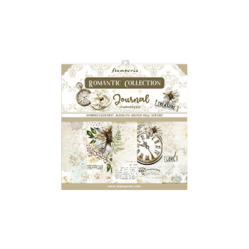 Набір паперу 20*20см Stamperia Romantic Journal 10/Pkg