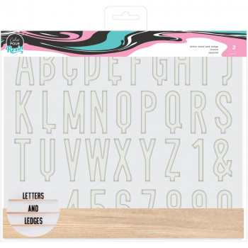 Молд American Crafts Color Pour Resin Mold Letter Ledge 4/Pkg