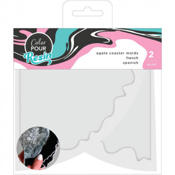 Молд American Crafts Color Pour Resin Mold 2 Part Agate Coaster 2/Pkg