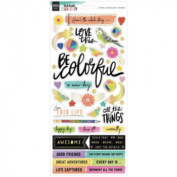 Наліпки American Crafts Vicki Boutin Color Study Cardstock Stickers Elements 103/Pkg