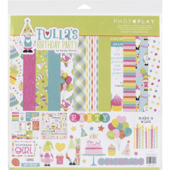 Набір паперу 30*30см PhotoPlay Tulla's Birthday 12/Pkg