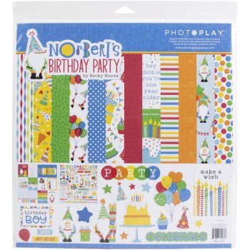 Набір паперу 30*30см PhotoPlay Norbert's Birthday 12/Pkg