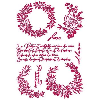 Трафарет Stamperia Journal Garlands Love, Romantic