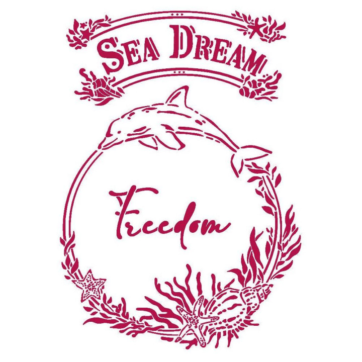  Трафарет Stamperia Sea Dream Freedom, Romantic