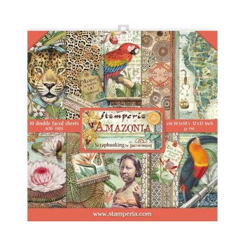 Набір паперу 30*30см Stamperia Amazonia 10/Pkg