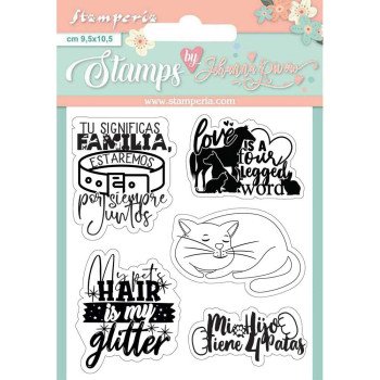 Штампи Stamperia Labels, Circle Of Love 9,5*10,5см