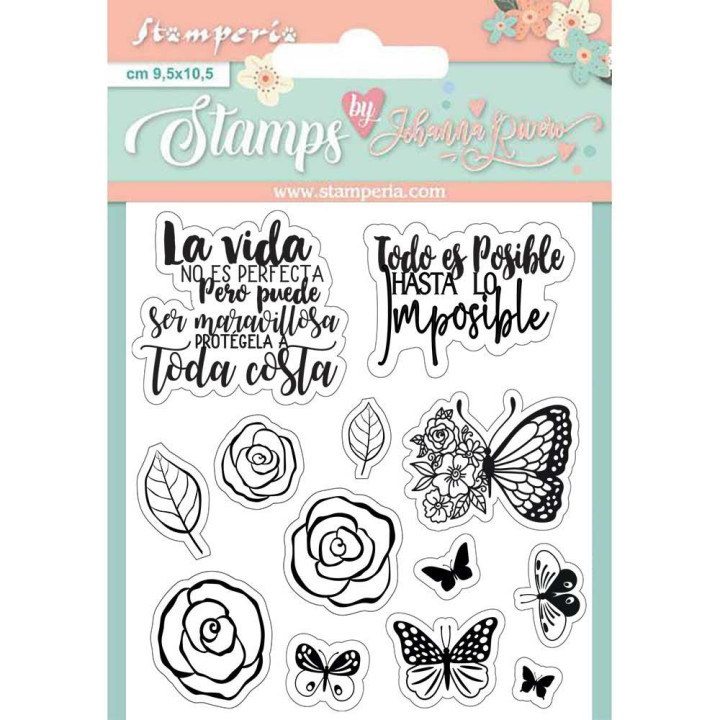 Штампи Stamperia Roses & Butterfly, Circle Of Love 9,5*10,5см