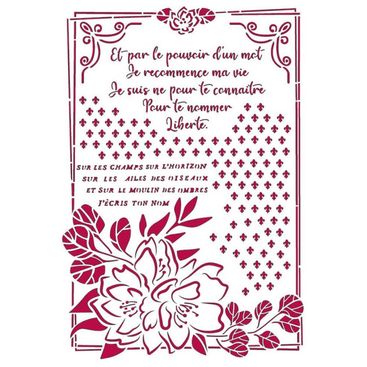  Трафарет Stamperia Journal Flower W/Frame, Romantic