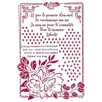 Трафарет Stamperia Journal Flower W/Frame, Romantic