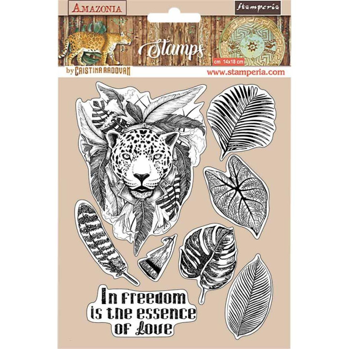 Штампи Stamperia Jaguar, Amazonia 14*18см