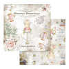 Набір паперу 30*30см Stamperia Romantic Threads 10/Pkg