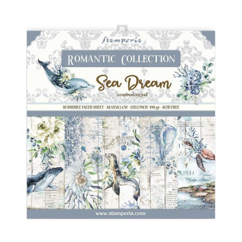Набір паперу 30*30см Stamperia Romantic Sea 10/Pkg