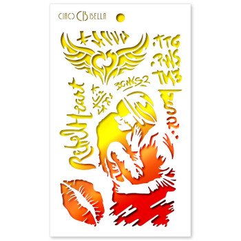 Трафарет Ciao Bella Bad Girls Texture Stencil Urban Kiss