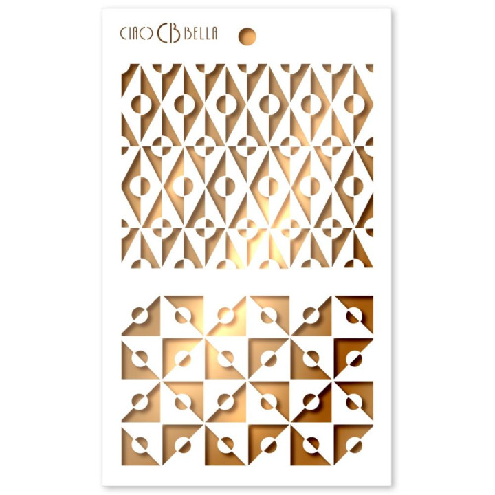  Трафарет Ciao Bella Art Texture Stencil Optical