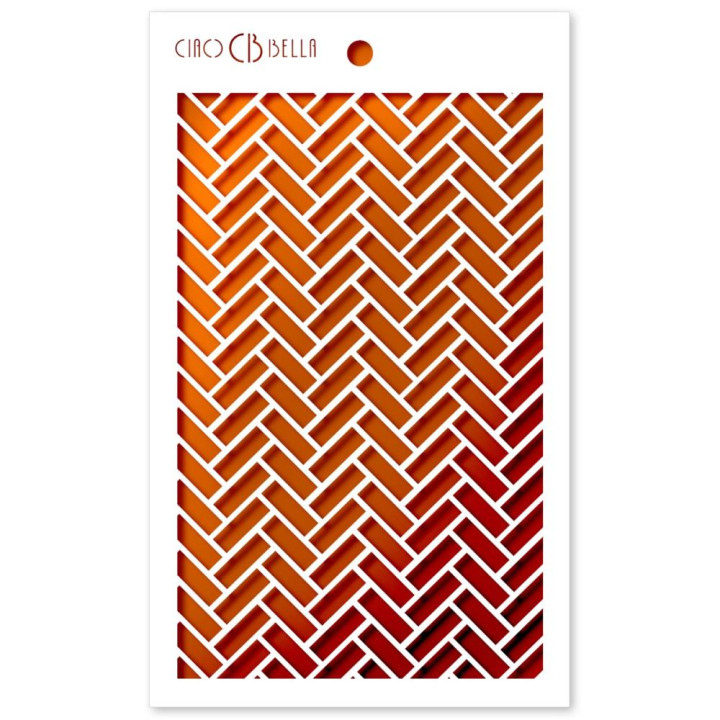  Трафарет Ciao Bella Art Texture Stencil Fishbone