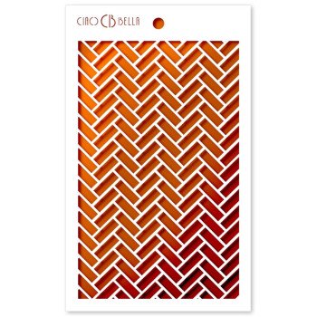 Трафарет Ciao Bella Art Texture Stencil Fishbone