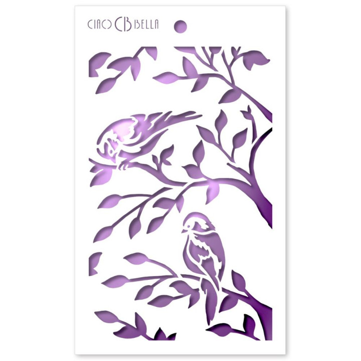 Трафарет Ciao Bella Art Texture Stencil Two Birds