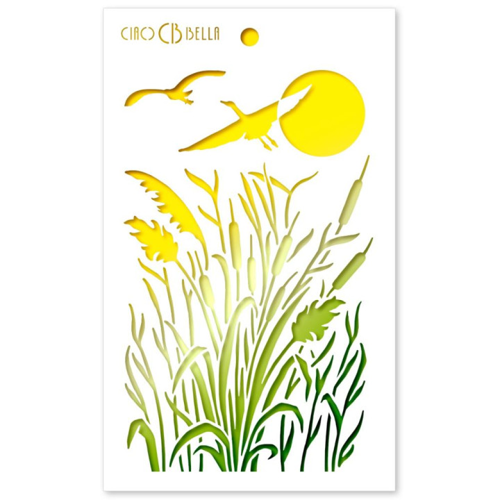 Трафарет Ciao Bella Art Texture Stencil Typha
