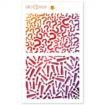Трафарет Ciao Bella Bad Girls Texture Stencil Question Mark