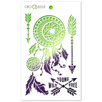 Трафарет Ciao Bella Art Texture Stencil Dreamcatcher