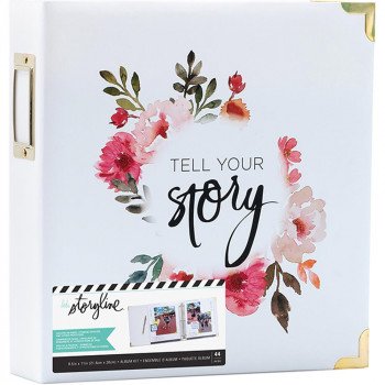 Альбом Heidi Swapp Storyline2 D-Ring White Floral 22*28см